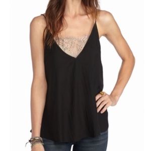 Free people lace and silk cami